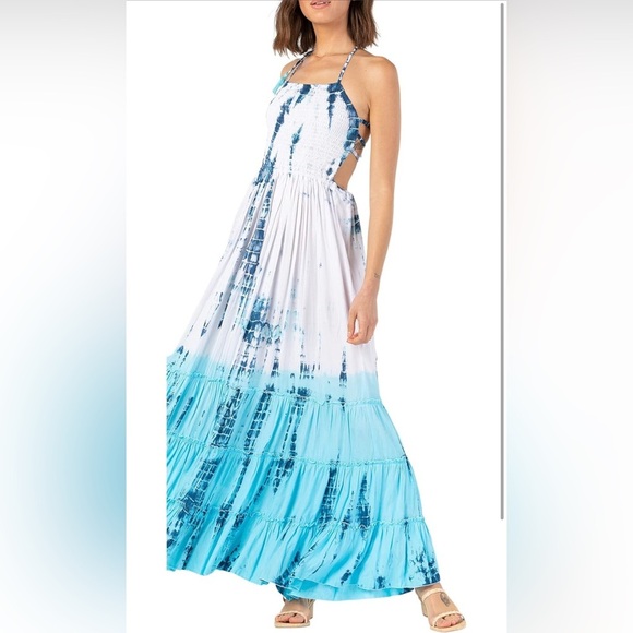 Tiare Hawaii Naia Tie Dye Maxi Dress Size One Size - Picture 1 of 5